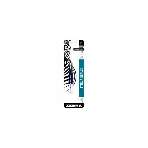 Zebra Pen Zebra Pen G-301 JK Gel Stainless Steel Pen Refill - 0.70 mm, Medium Point - Black Ink - Acid-free - 2 Pack 88112 - main